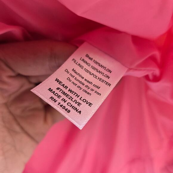 Electric & Rose Aiden Ombre Quilted Jacket NWT L Pink Purple Orange Puffer Coat - Picture 11 of 15